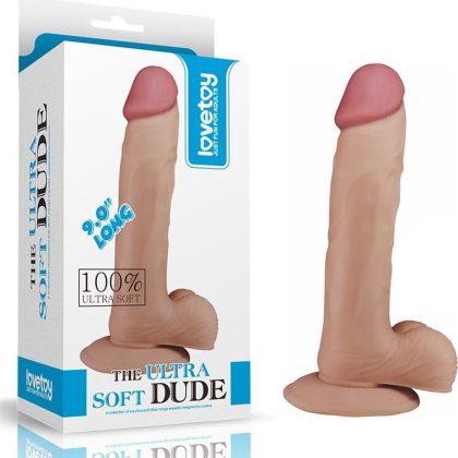 9" Non Vibrating Soft Dude Vibrator