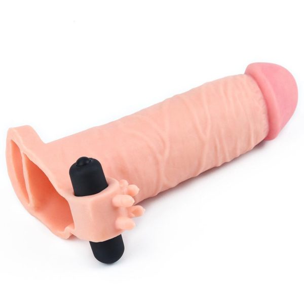 Lovetoy Add 2″ Pleasure X Tender Vibrating Penis Sleeve