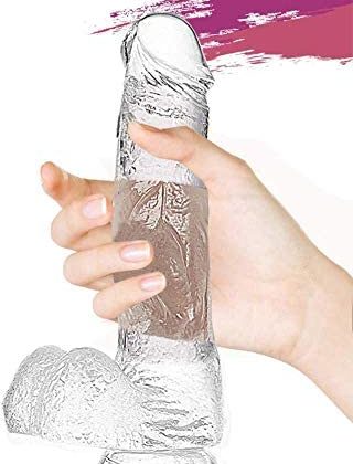 8.66" transparent dildo