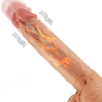 Fire Thrusting Dildo (Brown)