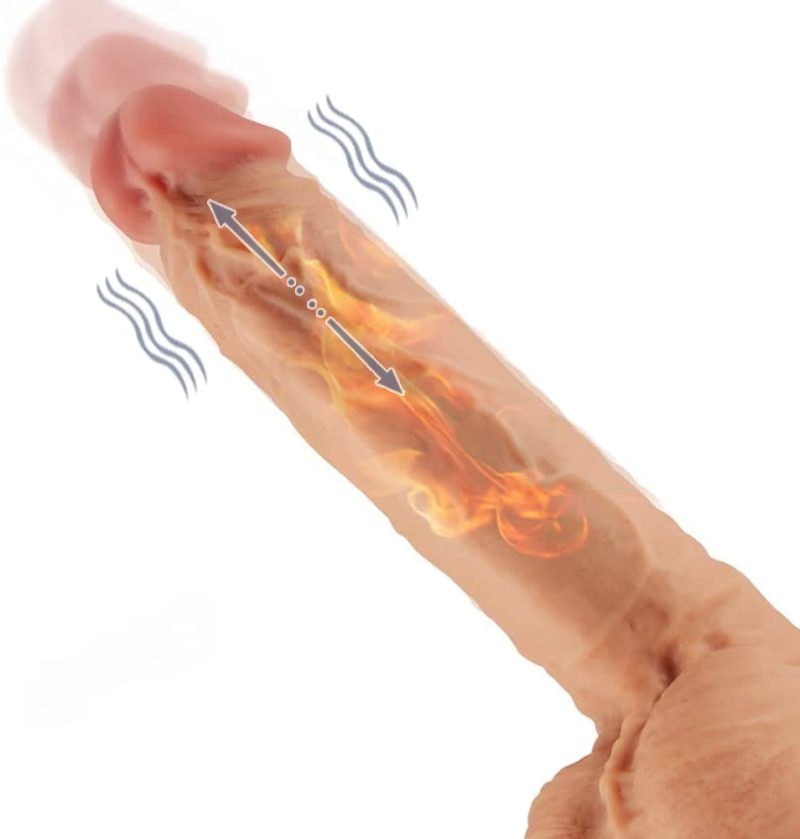 Fire Thrusting Dildo (Brown)