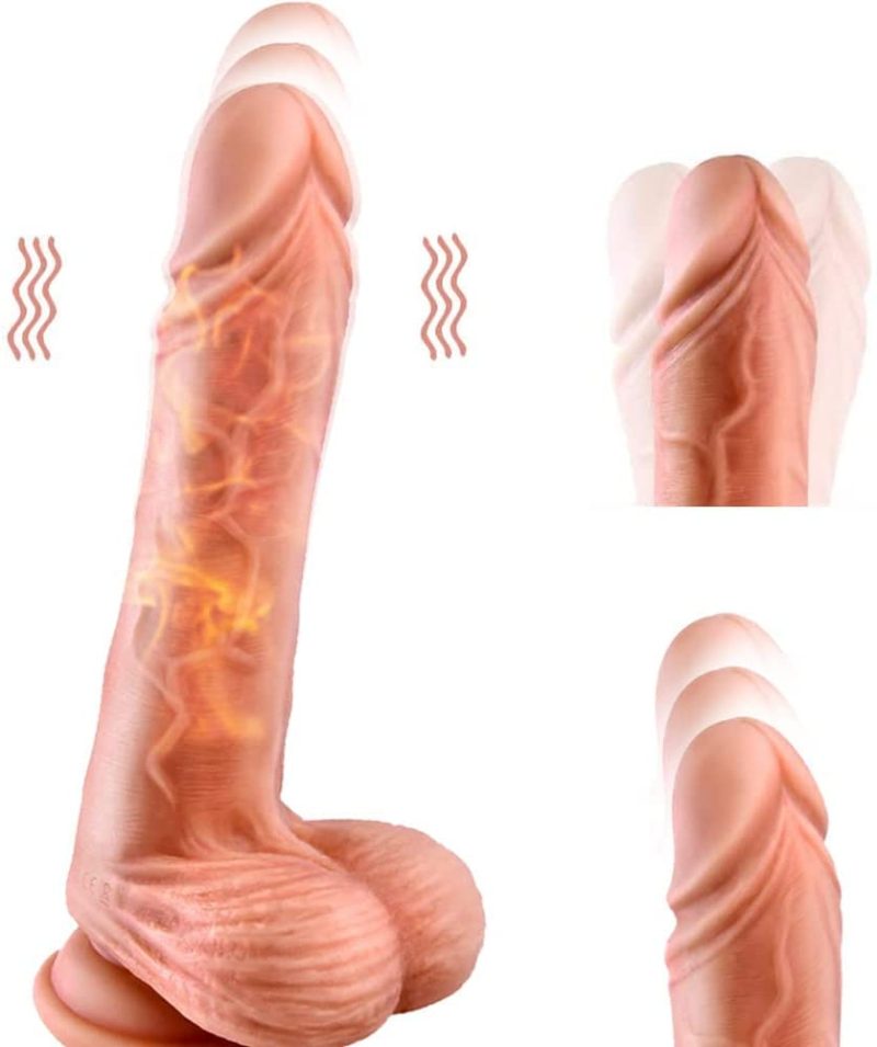 8.66" Thrusting vibrator dildo