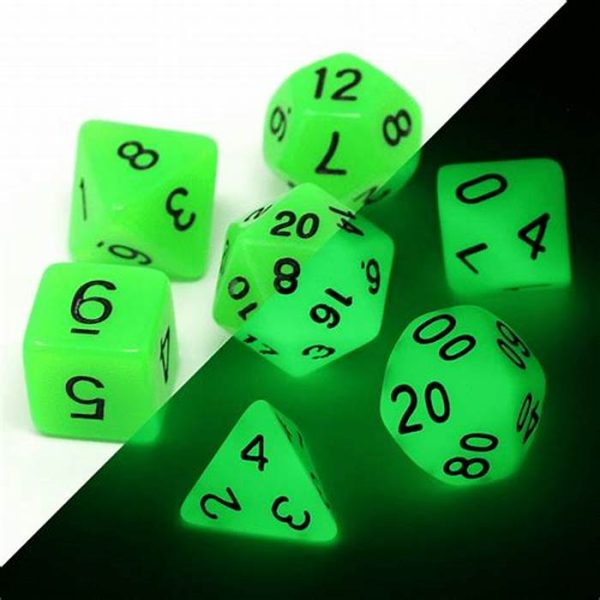 Glow in dark dice
