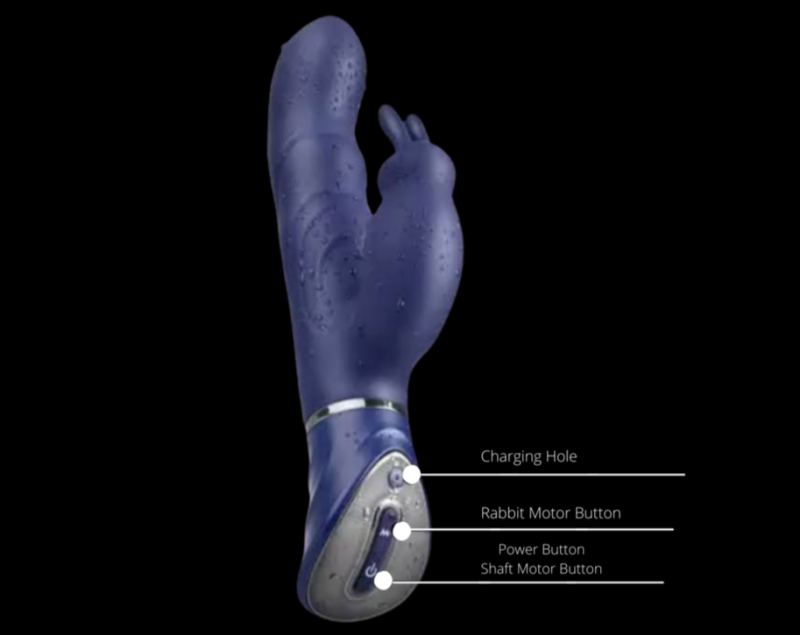 AITT Megapron-55 Rabbit Vibrator - Blue