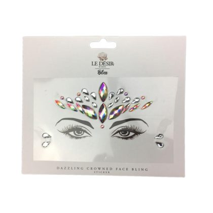 Dazzling Crowned Face Bling Sticker