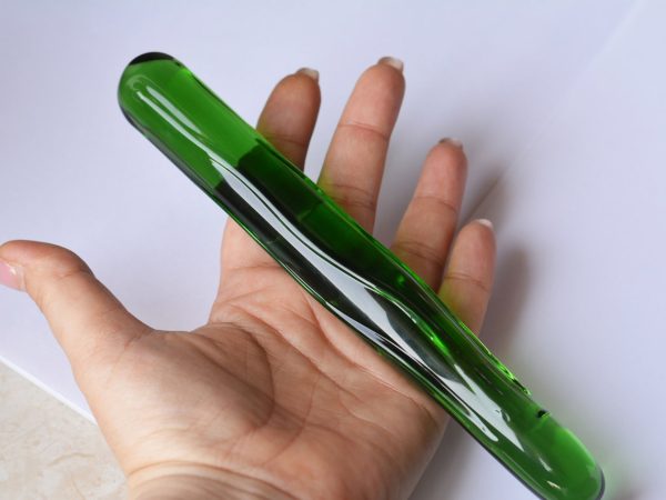 Cucumber glass Dildo Green wand Sex Toy