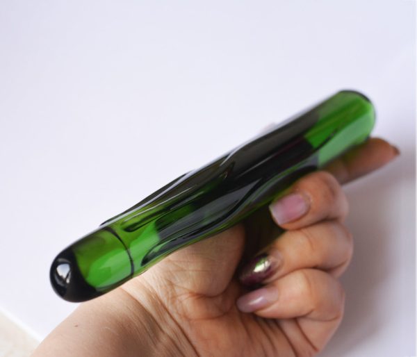 Cucumber glass Dildo Green wand Sex Toy
