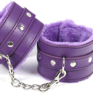 purple leather cuff