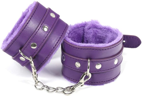 purple leather cuff
