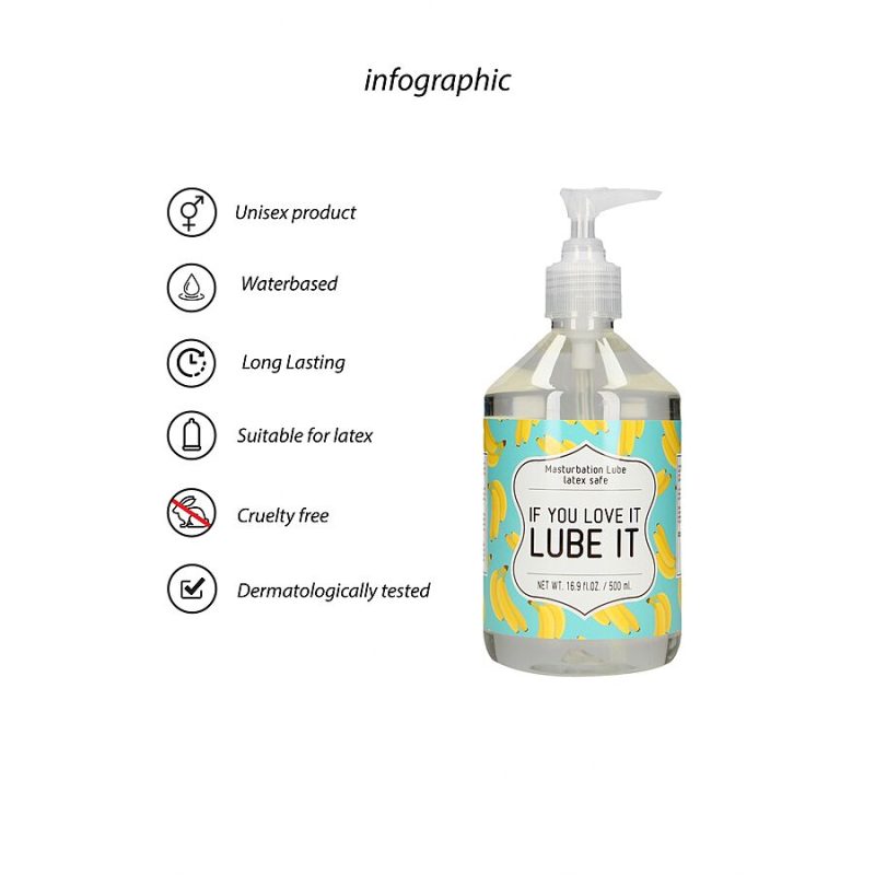 Masturbation Lube - IF YOU LOVE IT LUBE IT - 500 ml