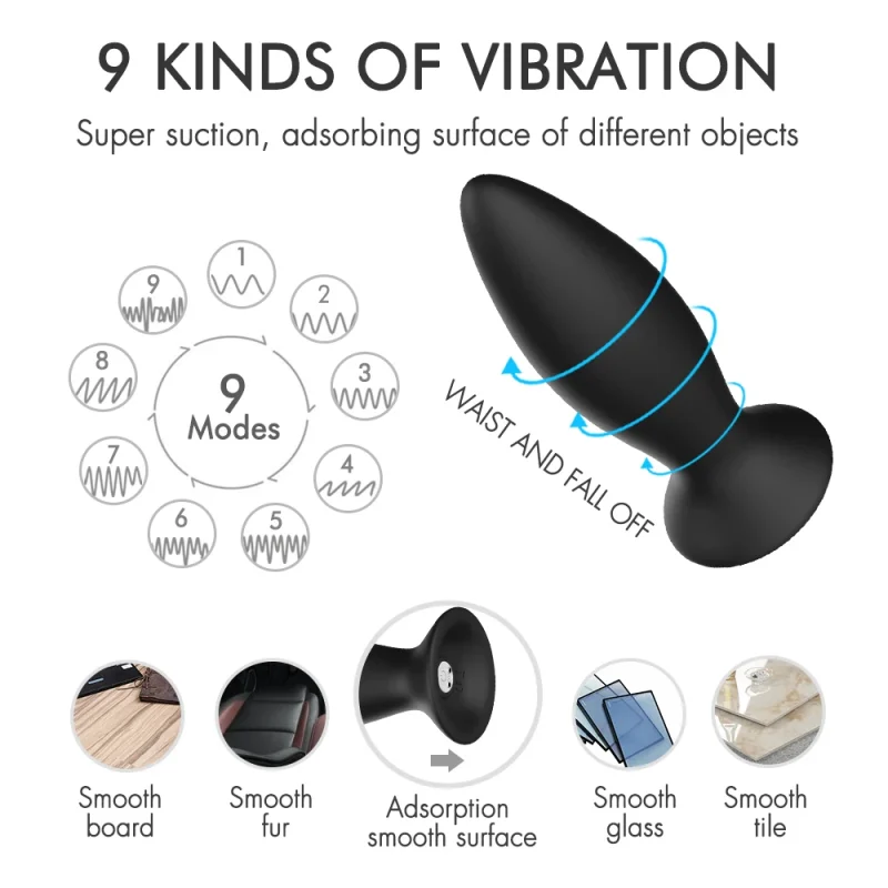 S-HANDE 3 Pcs Roar-Rct Vibrating Anal Butt Plug