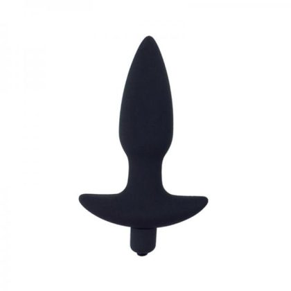 Trinity Vibes Vibrating Silicone Anal Plug (Black)