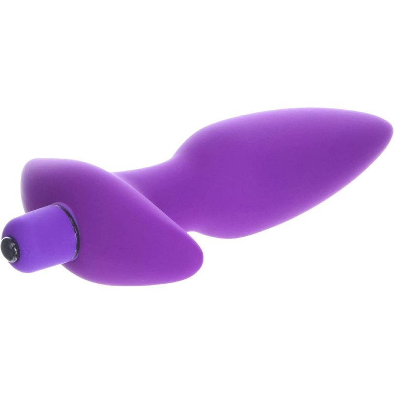 Trinity Vibes Vibrating Silicone Anal Plug (Purple)