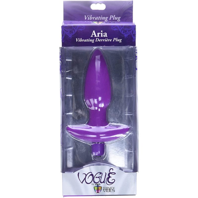 Trinity Vibes Vibrating Silicone Anal Plug (Purple)