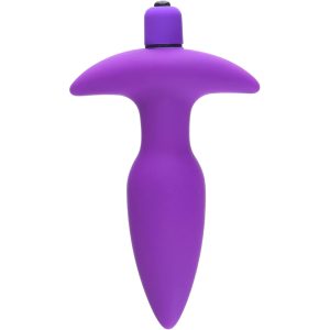 Trinity Vibes Vibrating Silicone Anal Plug (Purple)