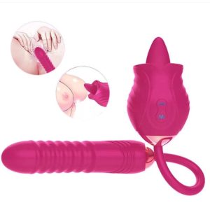 Pulsating Rose Vibrator (licker & thruster)