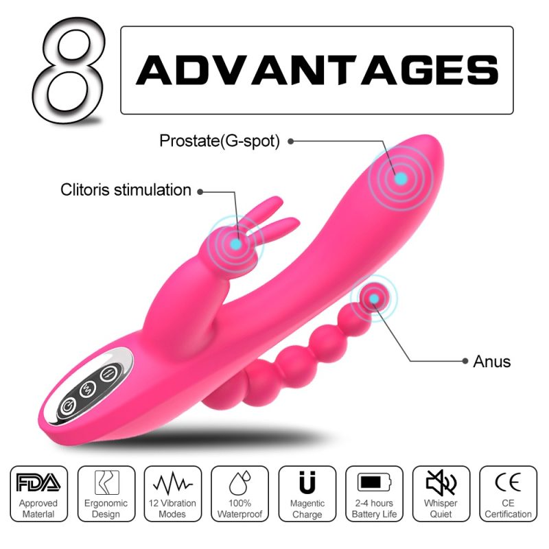 Ao Lei Rabbit Vibrator - Tripple Head