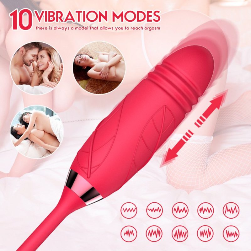 Pulsating Rose Vibrator (Sucker) (Blue)