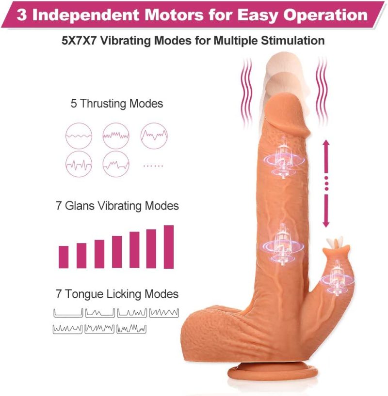 Thrusting Licker Dildo