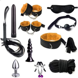 12 in 1 BDSM Kit (Orange & Black)