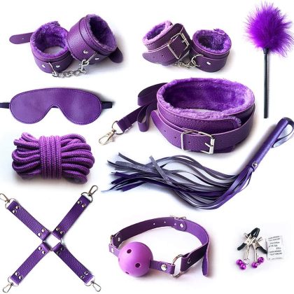 10 in 1 BDSM Kit (Purple)