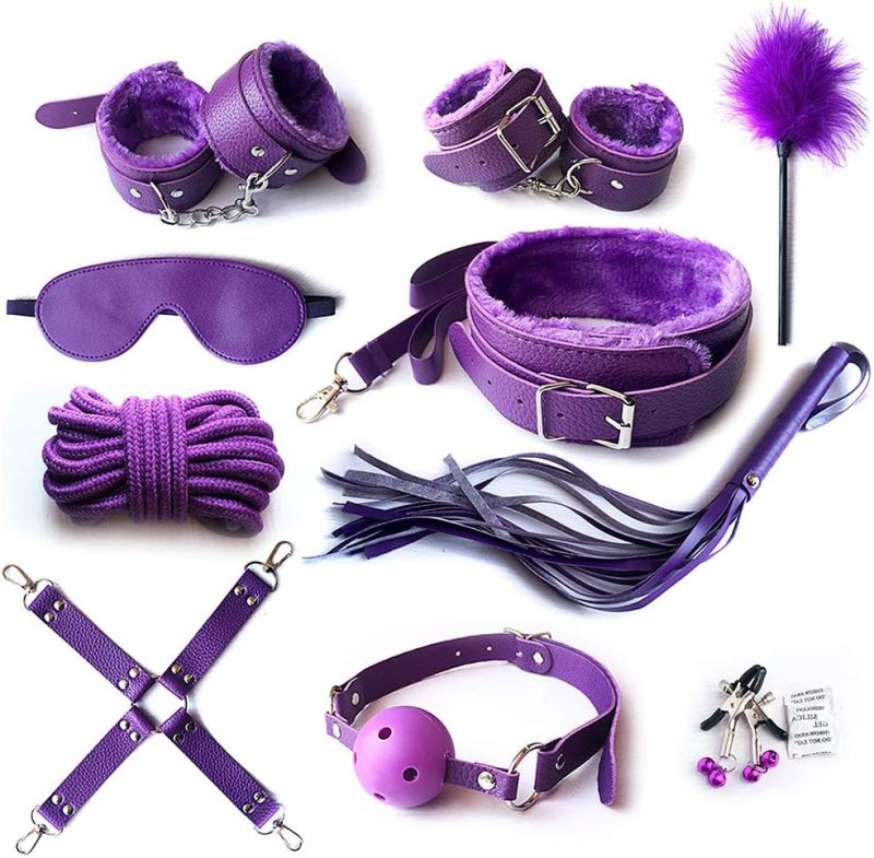 10 in 1 BDSM Kit (Purple)