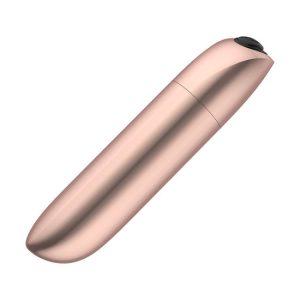 Oval Rechargeable Bullet Vibrator (Gold)