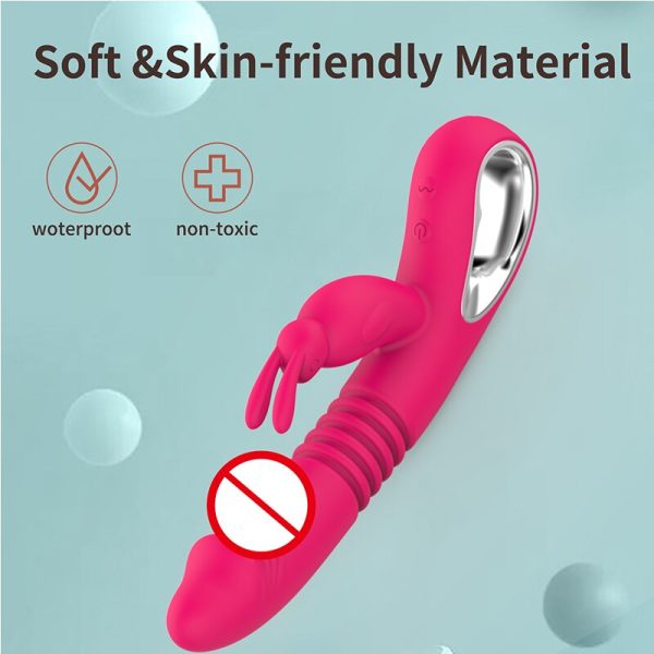 12 functions Stretching and Heating Rabbit Vibrator