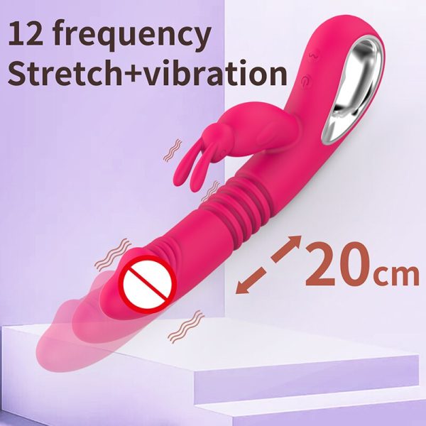 12 functions Stretching and Heating Rabbit Vibrator