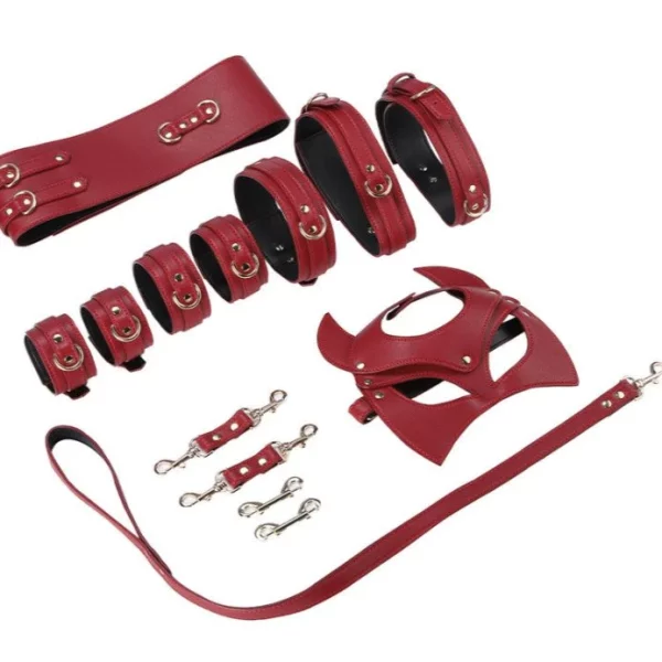 Fetish Play 9 Piece BDSM Dress Up Kit With Travel Case