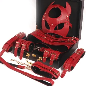 Fetish Play 9 Piece BDSM Dress Up Kit With Travel Case