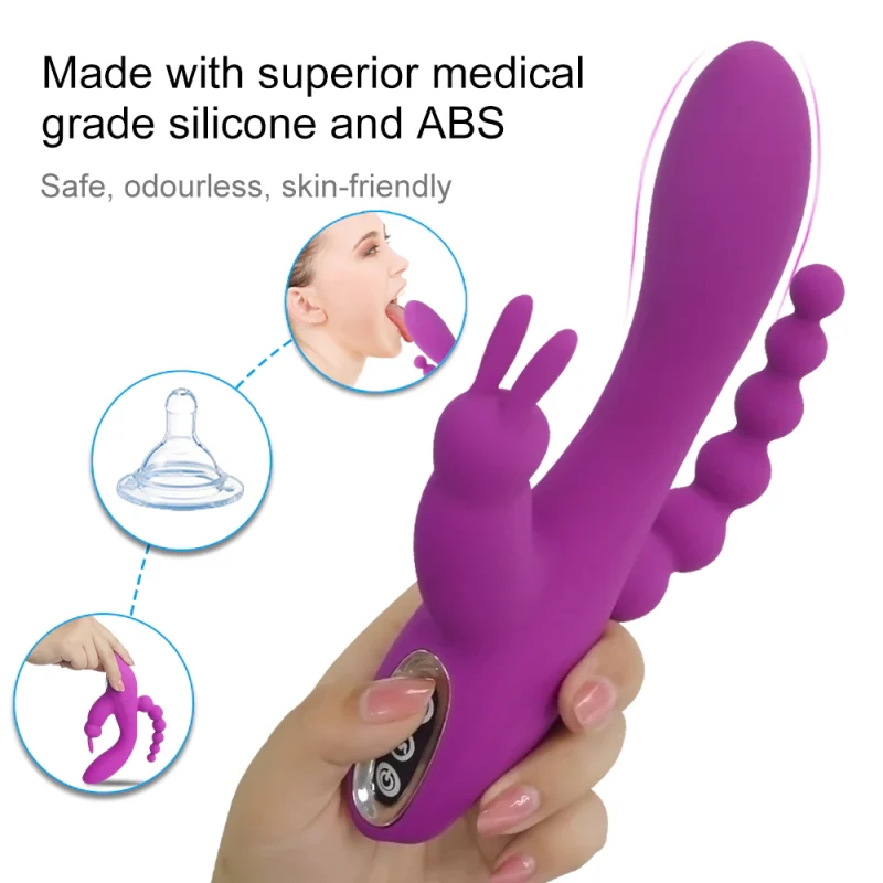 Ao Lei Rabbit Vibrator - Tripple Head