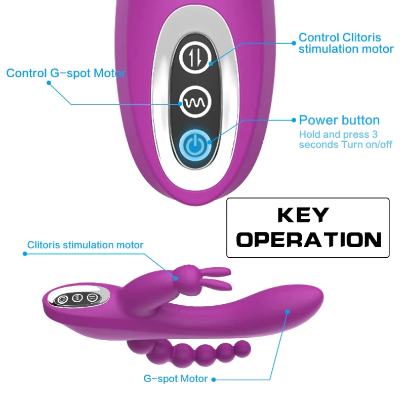 Ao Lei Rabbit Vibrator - Tripple Head