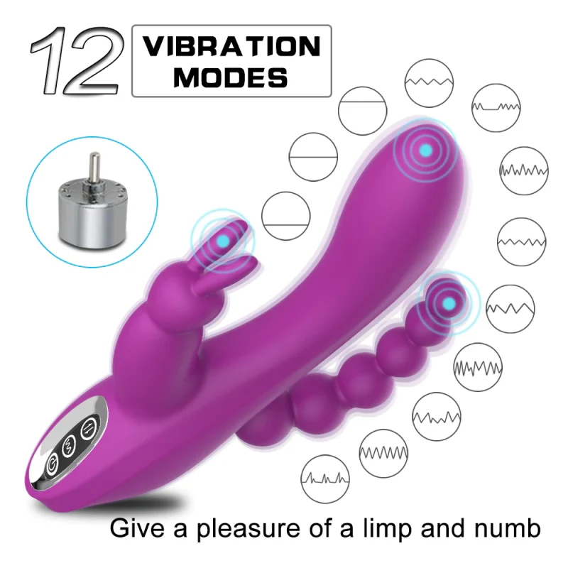 Ao Lei Rabbit Vibrator - Tripple Head