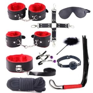 10pc Red and Black BDSM Set