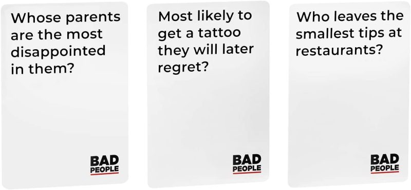 Bad People Card Game