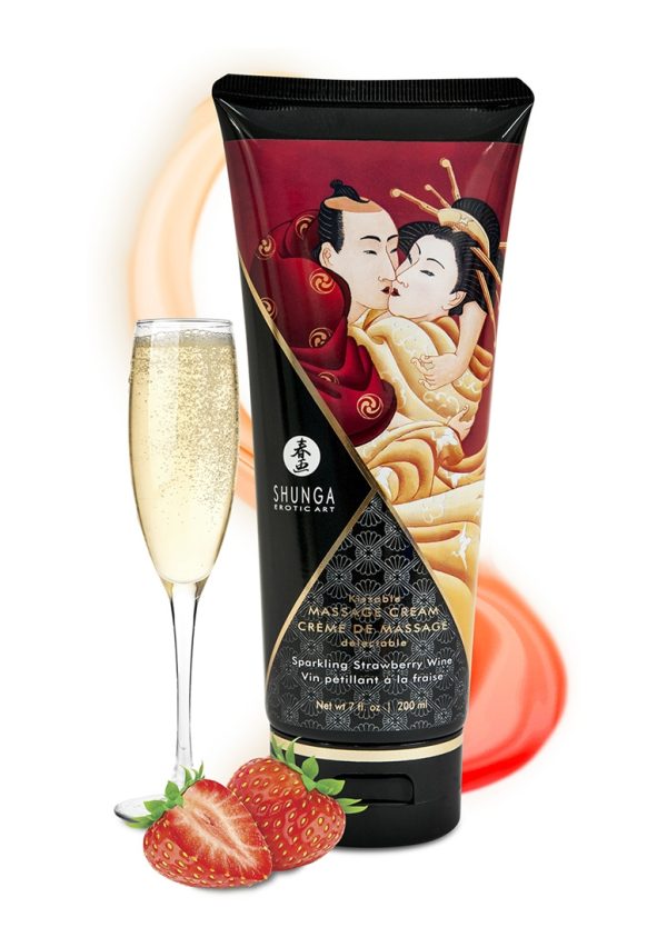 Sparkling Strawberry Wine Kissable Massage Cream-200 ml