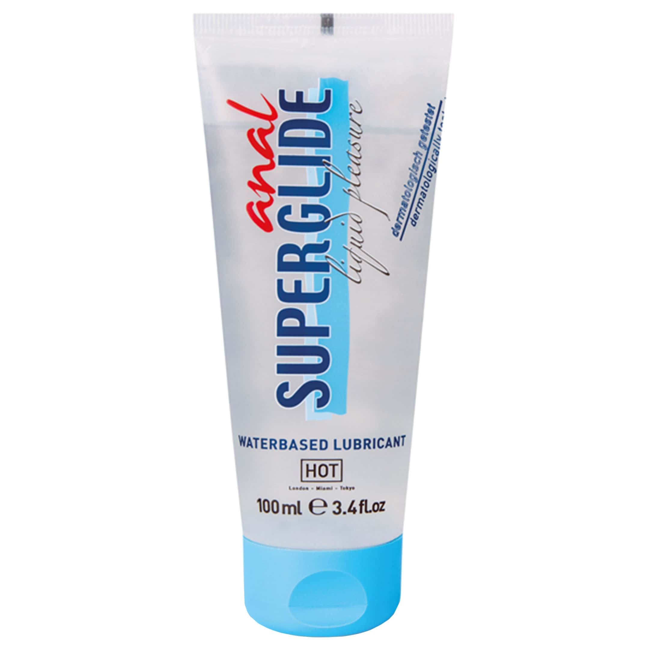 Hot Anal Superglide Liquid Pleasure Waterbased Lubricant 100ml Sexpenditure