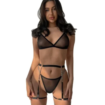 Deep V 3pc Lingerie