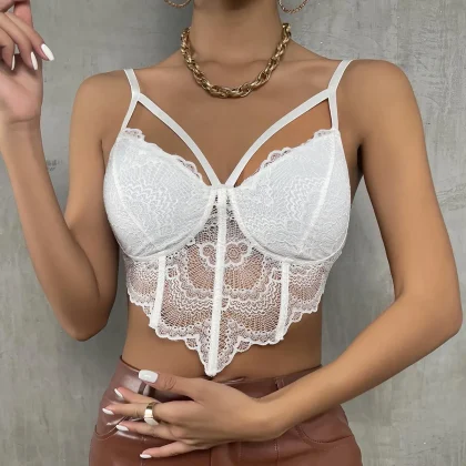 Lace Bralete (White) (M)