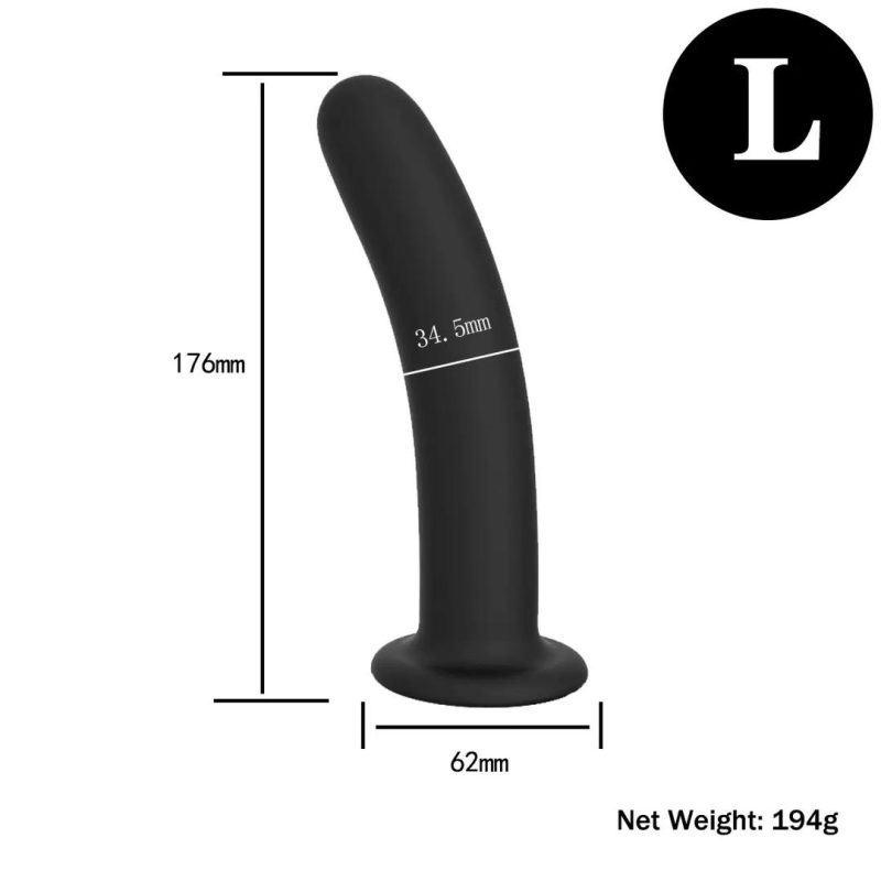 3pc Non Vibrating Strapon (Black)