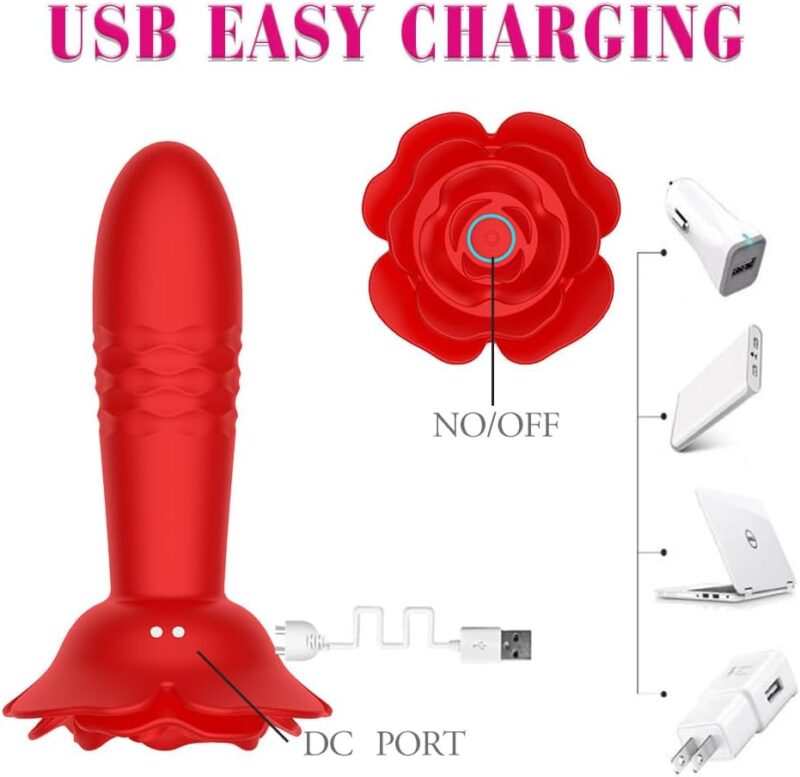Rose Thrusting Anal Plug