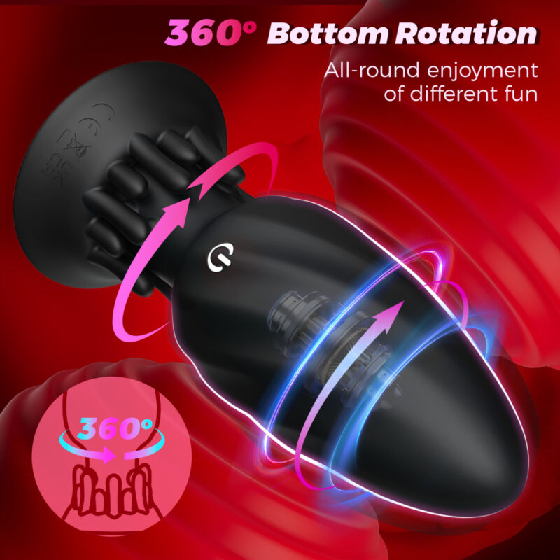 Rotating Anal Plug with Ticklers - App Controlled