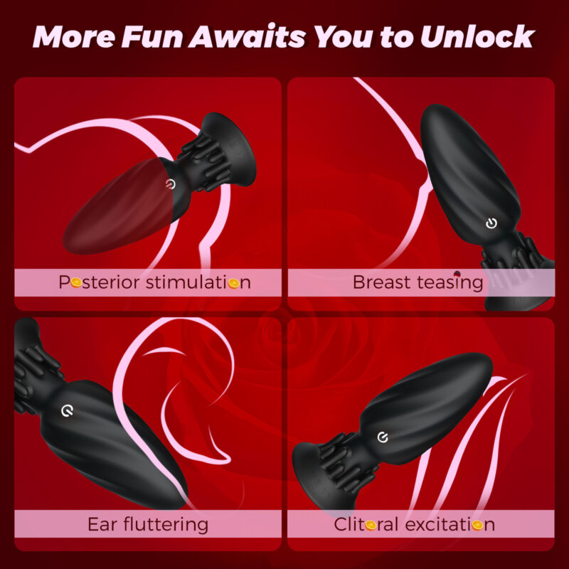 Rotating Anal Plug with Ticklers - App Controlled
