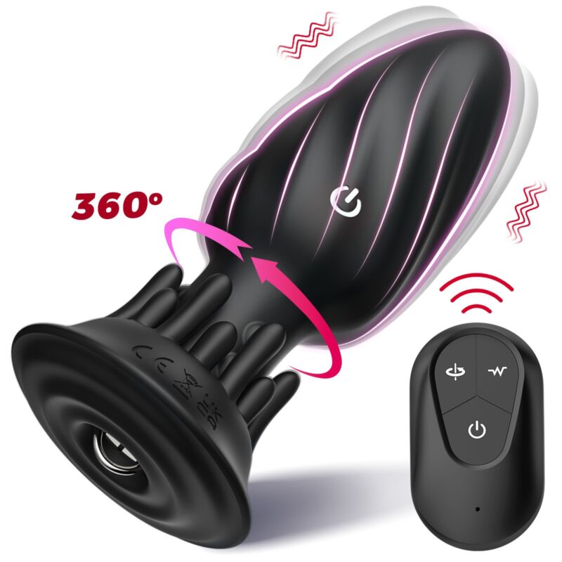 Rotating Anal Plug with Ticklers - App Controlled