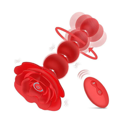 Rose Gyrating Anal Beads