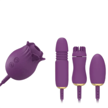Rose Suit Sucking 3 in 1 Vibrator