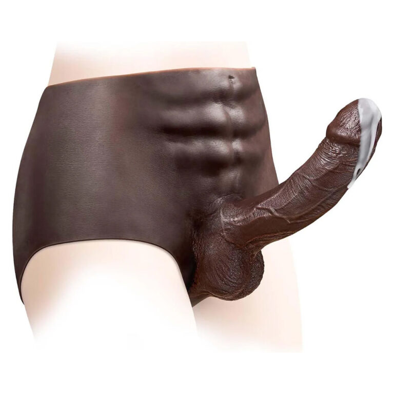 Dark Silicone Wearable Strapon - Vibrating