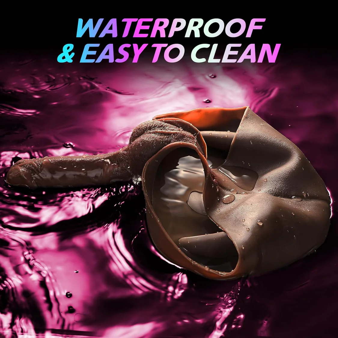 Dark Silicone Wearable Strapon - Vibrating