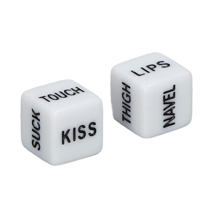 White Text Dice (2pcs)